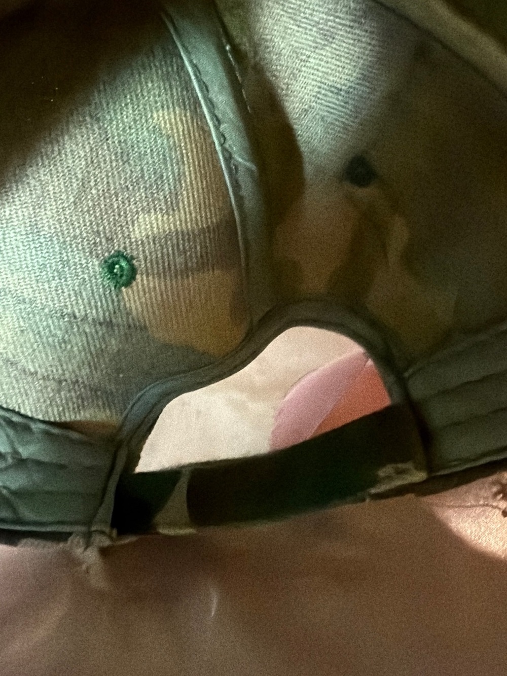 Camouflage "John Beer" Embroidered Logo Hat in Green, Brown, Yellow NWOT - Picture 6 of 12